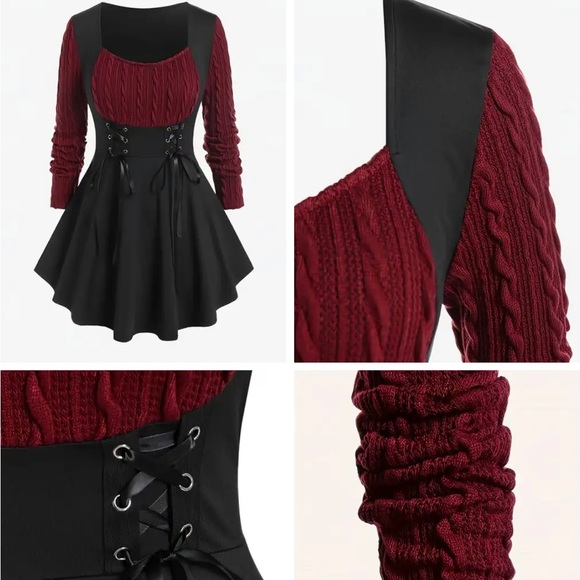 Color Block Drawstring Dress - Picture 4 of 10